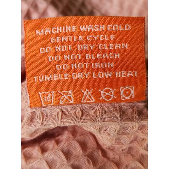 Negative Spaces Mens Salmon Waffle Knit ButtonUp Short Sleeve Casual Boxfit Sz S - Picture 4 of 8